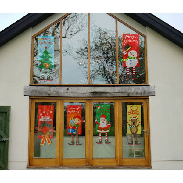 Glædelig Jul Hængende Banner, Festlig Dør, Vindue og Væghæng Style3