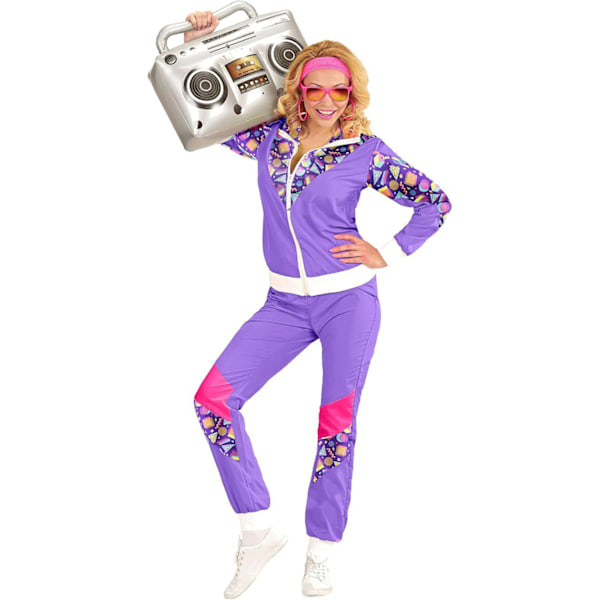 Puku-trenssi, Disco, 80-lukuasu, Jogging-asu, Hääpuvut purple L