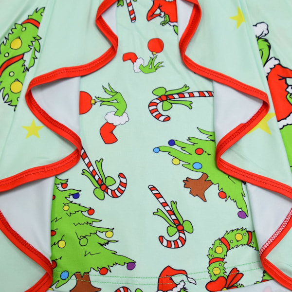 Lasten joulupukut, Vihreähiuksinen Varkaidenhirviö Grinch Tyttöjen Mekko 140