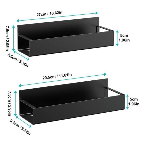 4-pack Magnetic Spice Storage Rack Organizer för kylskåp och ugn