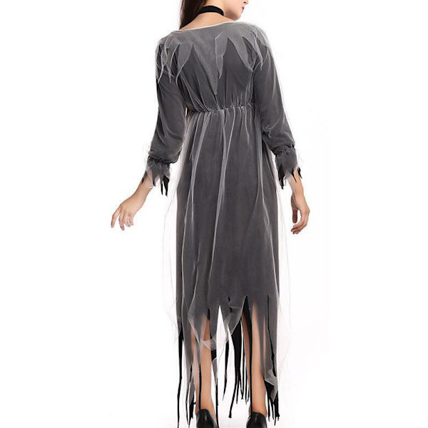 Spöksbrud Kostym Halloween Kvinna Vuxen Kostym Style2 XL