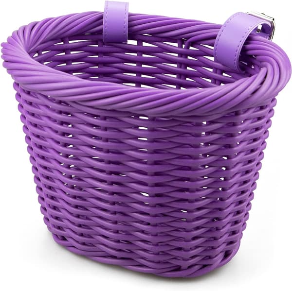 Vävd Mini Cykelkorg för Barncykel Styre Purple