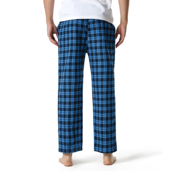Supermjuka pyjamasbyxor i bomull för män dark blue L