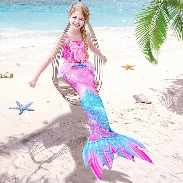 8 kpl Tyttöjen Uimapuvut Prinsessapuku Bikinit Q1 140cm