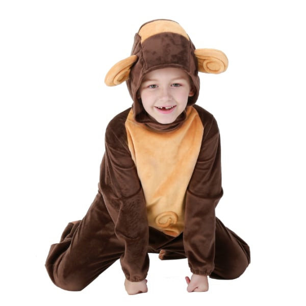 Pojke Flicka Djur Onesie Monkey Pyjamas 120-130cm