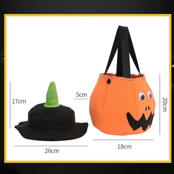 Halloween Luminescerende Græskar Trick or Treat Tasker til Børn Slikpose Green