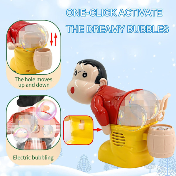 Jultomtar Bubblor Maskin, Bubblor Blåser Rolig Leksak Yellow