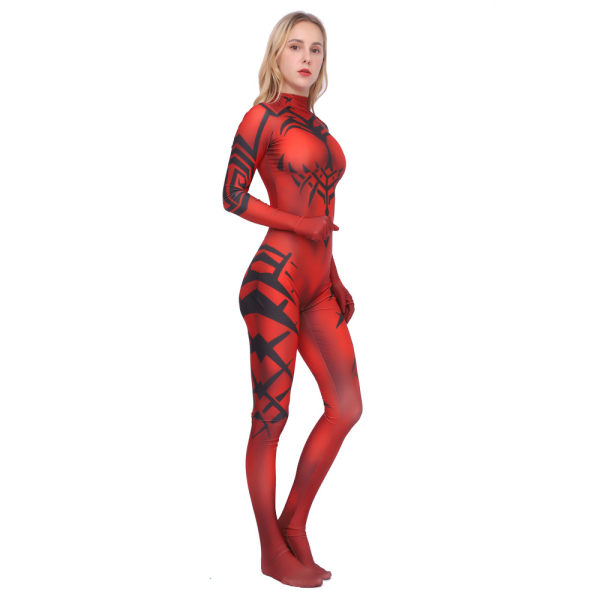 Darth Talon Cosplay Kostume til Kvinder - Darth Talon Bodysuit Jumpsuit Child L