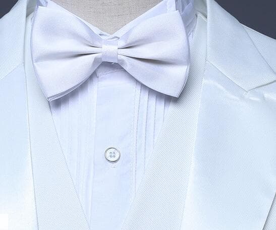Herre Smal Passform Smoking 3-delt Sett White 4XL
