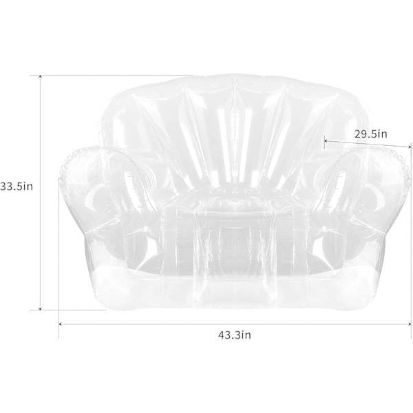 Oppblåsbar Stol Transparent Klar Oppblåsbar Sofa Sete