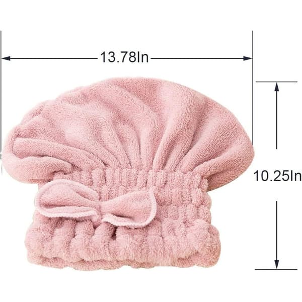 2 st mikrofiberhårhanddukar, extra mjuka och ultraabsorberande Pink+Beige