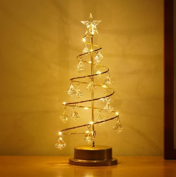 Julelys med LED-krystaldiamant Christmas Tree Lights
