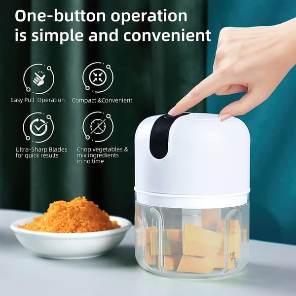 250ml Elektrisk Mini Hvitløkshakker