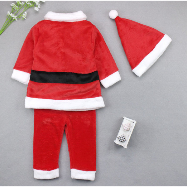 Baby Girls Christmas Party Kläder Xmas Santa Outfit 90cm