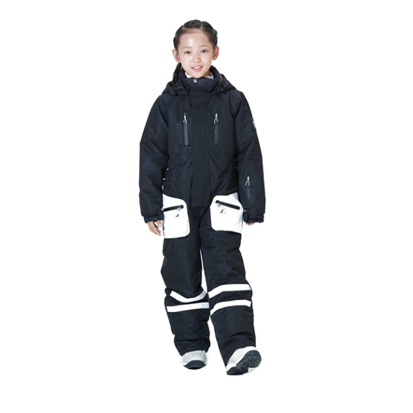Barn One Piece Snowsuits Overall Skidoveraller Jackor black 110