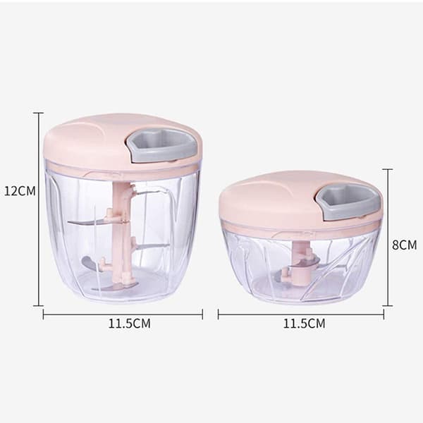 Manuel Fødevareprocessor Grøntsagshakker, 2 Kopper Pink 500ML