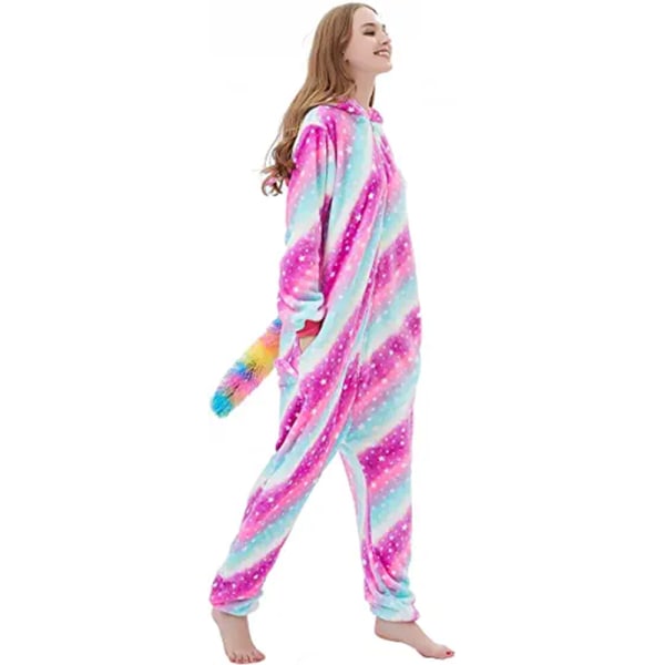 Flanell Onesie Pyjamas för barn Pink 140cm