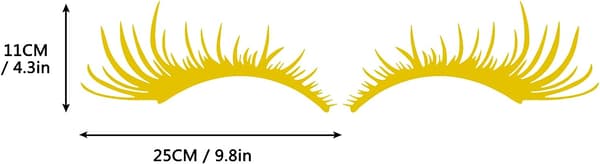 2 Par Eyelash-Dekaler til Bilens Frontlykter Yellow
