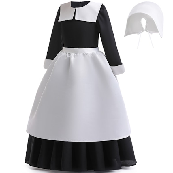 Flicka cosplay servitris prestanda lång klänning 110