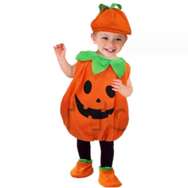 Søt Barn Halloween Gresskar Kostyme Med Hatt Style1 130CM