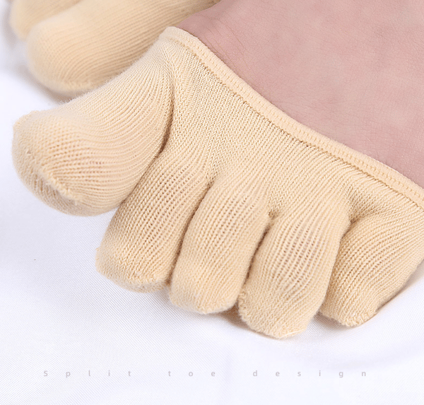 1 par tåavdelare Elastiska fotvårdshalvsula Beige