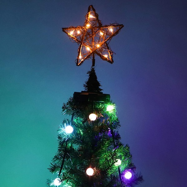 Julepynt for tretopper, 10 LED-lys tretopper Warm Light