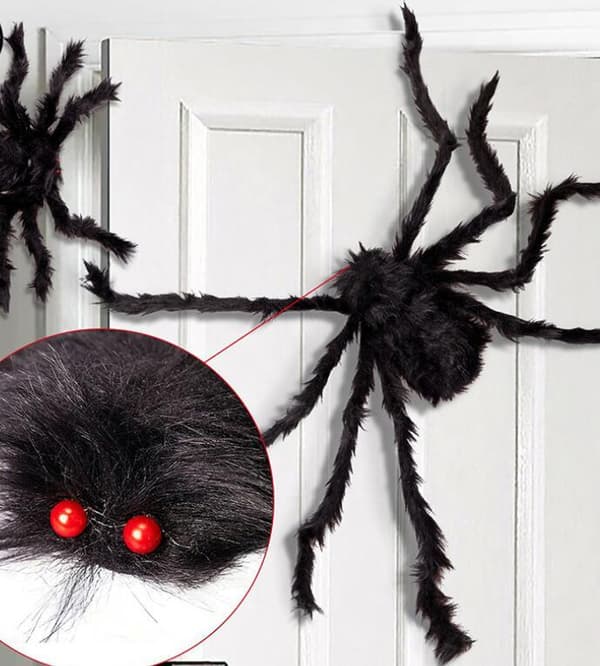 Halloween Dekorativ Sort Pludselig Edderkop 75CM