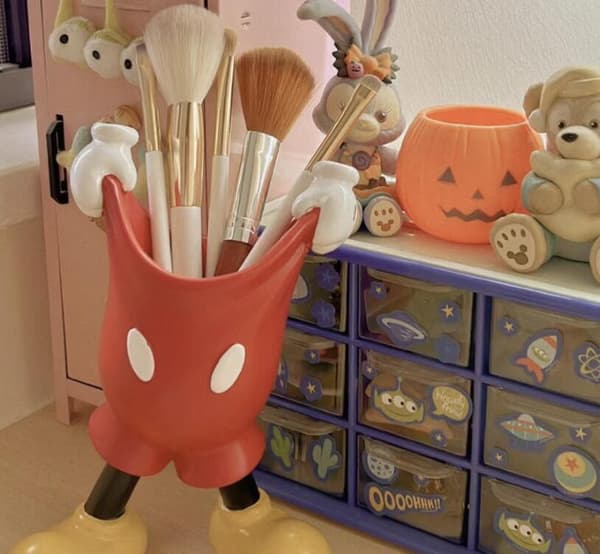 Multifunktionel Blyantsholder Makeupbørsteholder Red