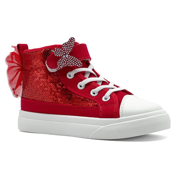 Søde høje sneakers i kanvas til piger red 29