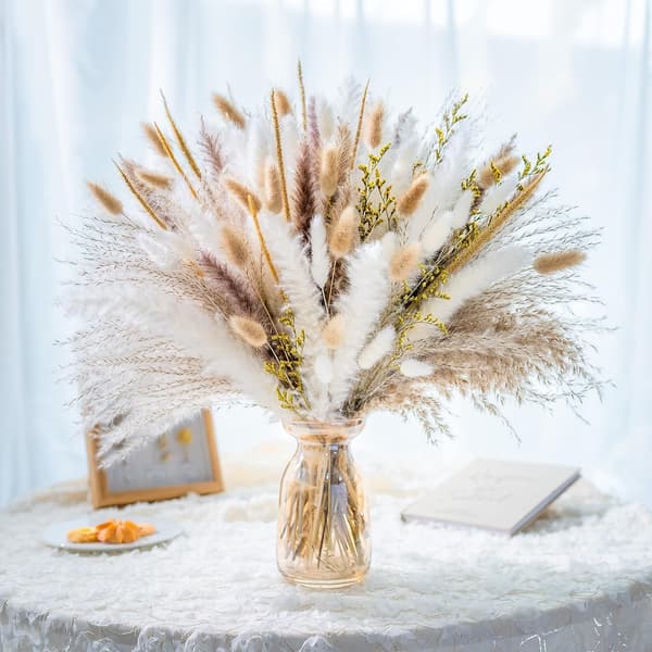 82 st Natural Pampasgräs Bukett Bröllopsdekoration Blommor 82PCS