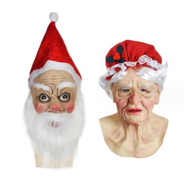 Pelottava Joulupukki Lateksimaski Grandma Claus