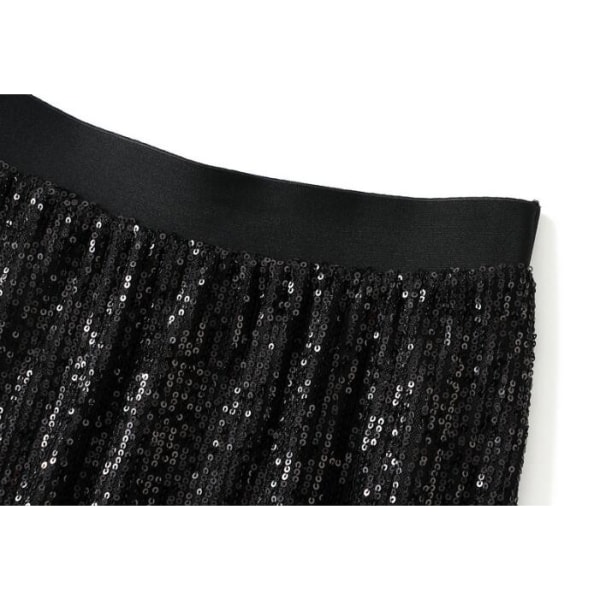 Kvinnors paljettkjol Hög midja Sparkle Casual kjol black M