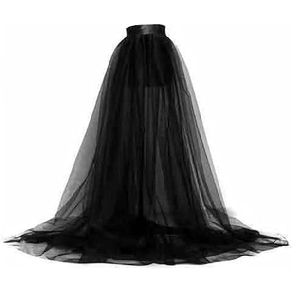 Dam Tyll Tutu Långa kjolar Maxiklänning för bröllop Black