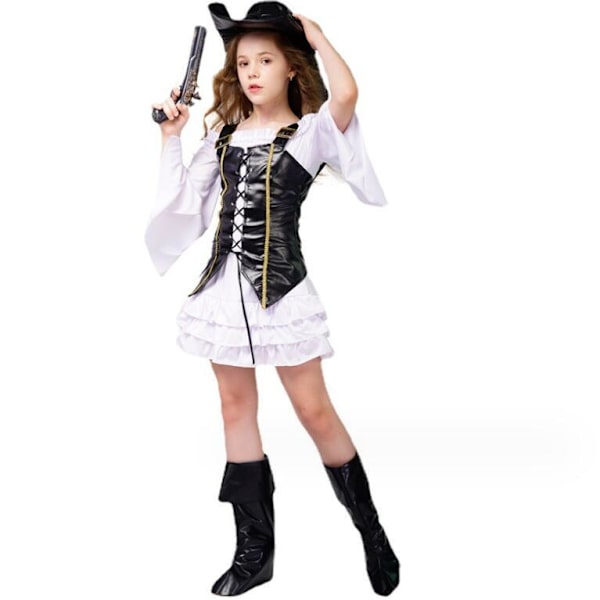 Halloween-piratdräkt för flickor M