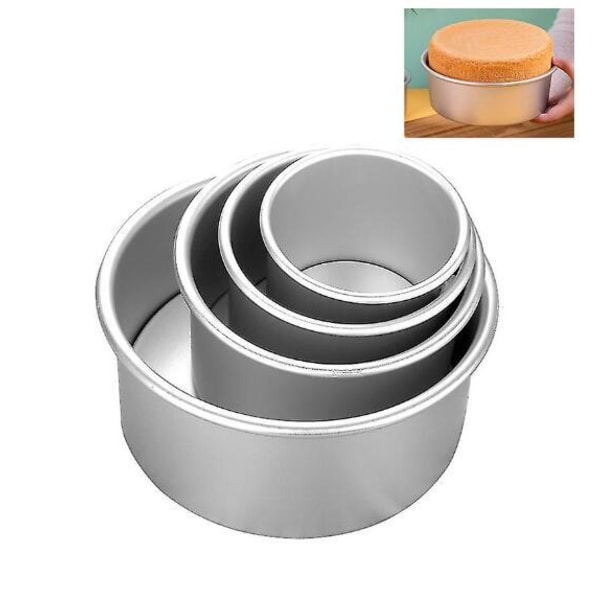 Rund Aluminiumform med Löstagbar Botten för Bakning av Kakor 8 inch