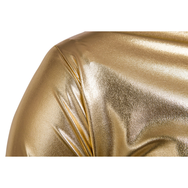 Herrar Stående Krage Zip Långärmad Sekvensjacka Golden XL