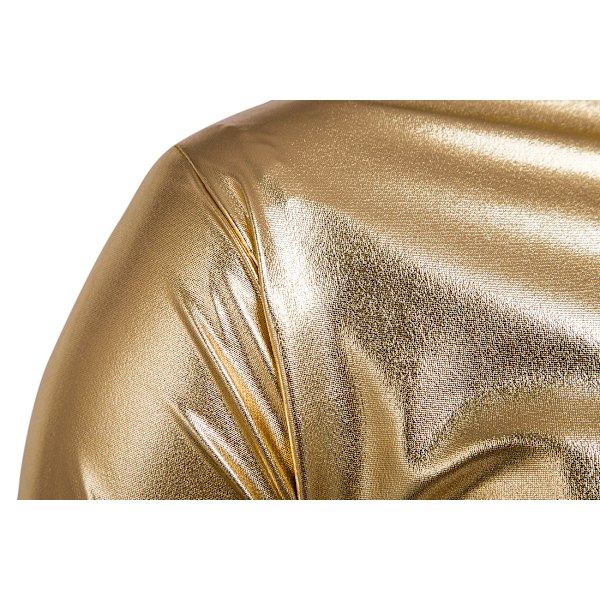 Miesten pystykauluksellinen vetoketjullinen pitkähihainen paljettitakki Golden M