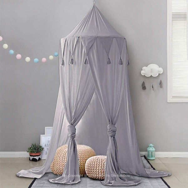 Sängkapell Unikt hängande runt tält grey
