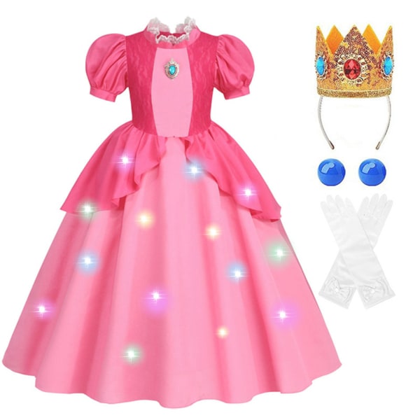 Prinsesse Cosplay Kostume til Piger Børn, Prinsesse Kjole Cosplay Outfit med Tilbehør 100cm