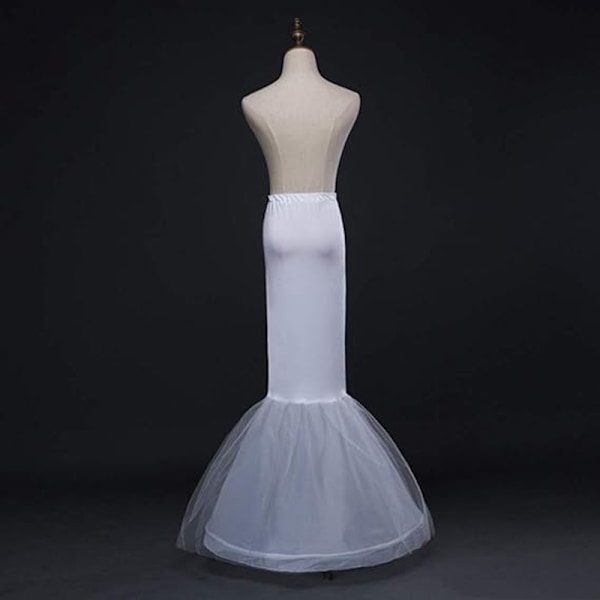 Petticoat for kvinner - Mermaid Petticoat, Fiskestjert Underskjørt, Gulvlang Trompet Crinoline B