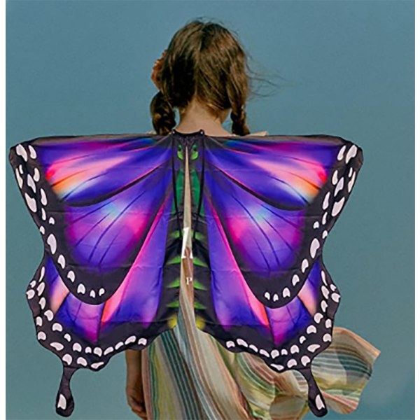 Butterfly Wings för Halloween Butterfly Fairy Wings Sjal orange