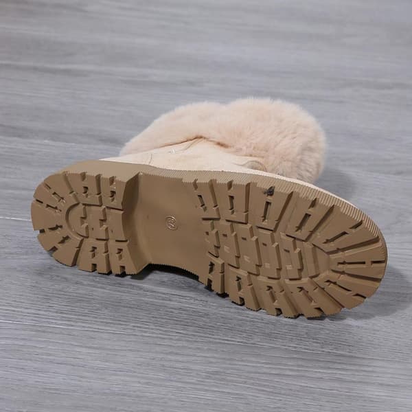 Vinter Non Slip Tjocka Plåster Snö Damskor Beige 38