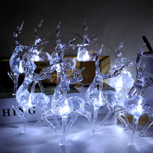 Halloween jul LED älg slingljus white 2m