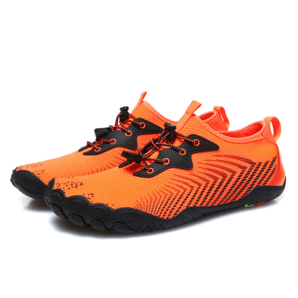 Snabbtorkande Beach Barefoot Aqua Sneakers, Anti Slip Lättvikts Flat Wading Shoes ORANGE 36