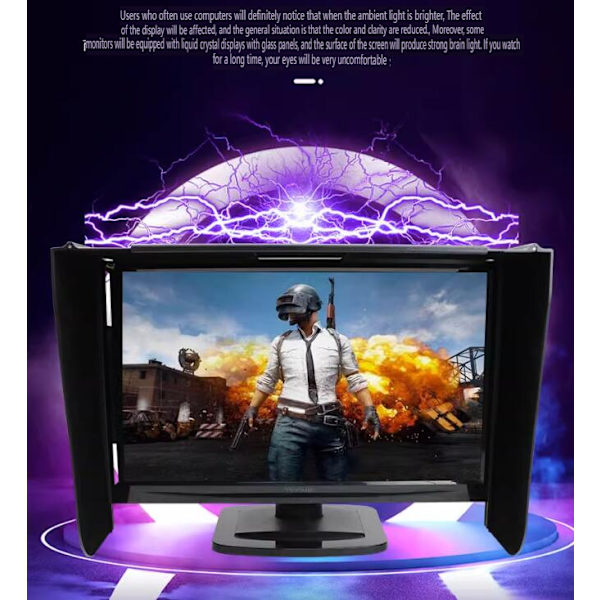 27 tum LCD LED Videoskärm Huva Solskydd Solhuva