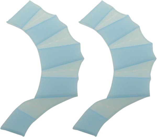 Svømning Bløde Silikon Gear Paddel Finne Fingre Hånd Palm Webbed Blue S
