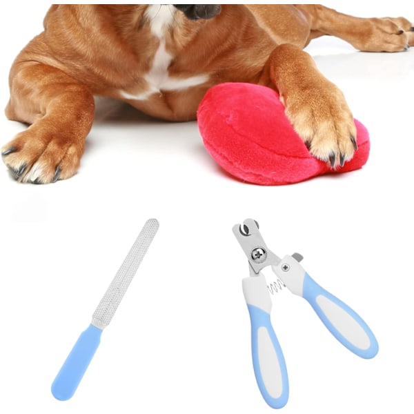 Hundeklosax med Nagelfil, Rostfritt Stål Kattklosax Blue