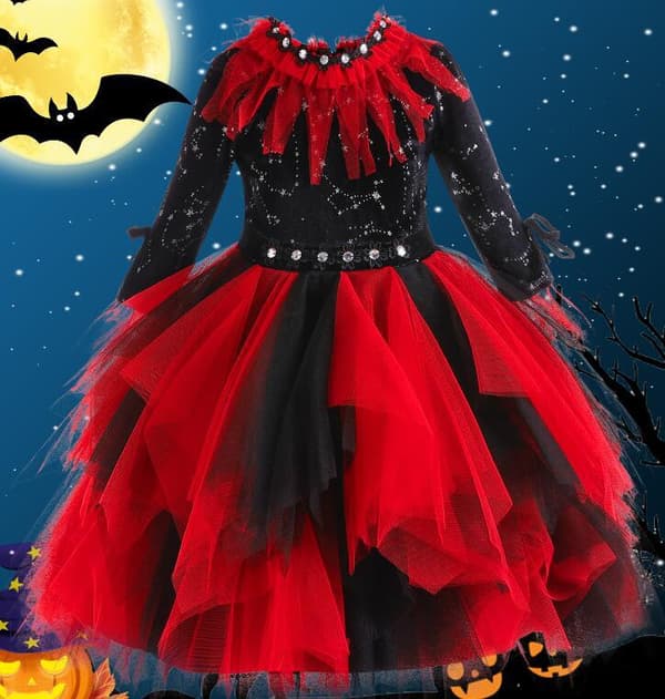 Halloween-kostyme for jenter - heks Style2 140CM