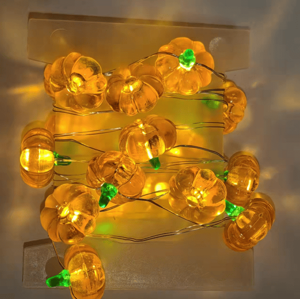 Halloween 3D pumpa tema Timer String Lights 3M
