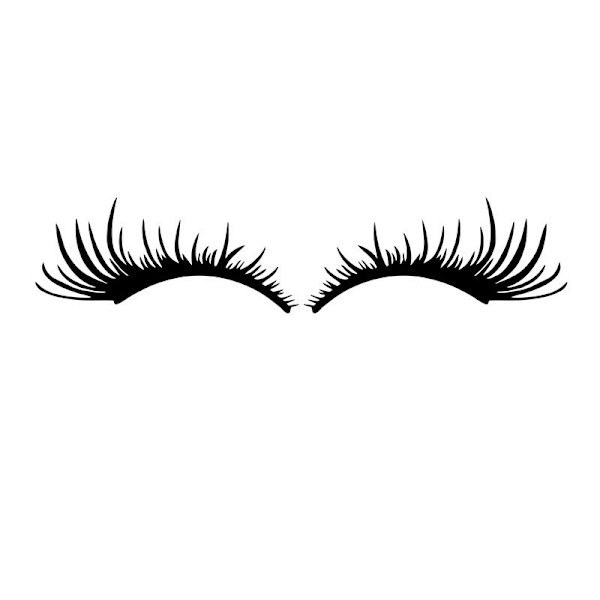 2 Par Eyelashes Bilstrålkastardekaler Black